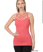 Load image into Gallery viewer, ZENANA SEAMLESS TRIPLE CRISS-CROSS FRONT CAMI J
