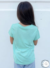 Load image into Gallery viewer, GIRLS' TANGLED V-NECK BASICS IN MINT - krisglamcloset