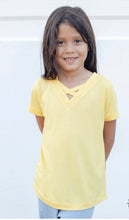 Load image into Gallery viewer, GIRLS' TANGLED V-NECK BASICS IN YELLOW - krisglamcloset
