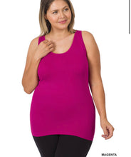 Load image into Gallery viewer, ZENANA PLUS SCOOP NECK SEAMLESS TANK TOP - krisglamcloset