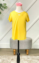 Load image into Gallery viewer, GIRLS' TANGLED V-NECK BASICS IN YELLOW - krisglamcloset