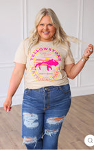 Load image into Gallery viewer, YELLOW STONE NATIONAL PARK ON OVERSIZED TEE, BEIGE - krisglamcloset