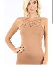 Load image into Gallery viewer, SEAMLESS TRIPLE CRISS-CROSS FRONT CAMI J - krisglamcloset