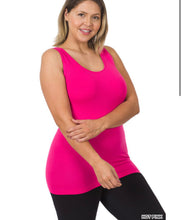 Load image into Gallery viewer, ZENANA SCOOP NECK SEAMLESS TANK TOP - krisglamcloset
