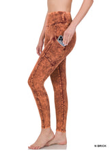 Load image into Gallery viewer, ZENANA MINERAL WASH WIDE WAISTBAND FULL LENGTH LEGGINGS - krisglamcloset