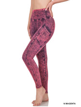 Load image into Gallery viewer, ZENANA MINERAL WASH WIDE WAISTBAND FULL LENGTH LEGGINGS - krisglamcloset