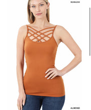 Load image into Gallery viewer, ZENANA SEAMLESS TRIPLE CRISS-CROSS FRONT CAMI J
