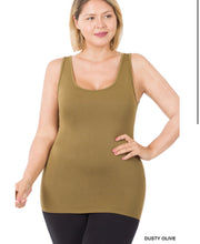 Load image into Gallery viewer, ZENANA PLUS SCOOP NECK SEAMLESS TANK TOP - krisglamcloset