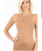 Load image into Gallery viewer, ZENANA PLUS SEAMLESS TRIPLE CRISS-CROSS FRONT CAMI
