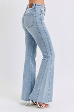 Load image into Gallery viewer, Judy Blue Rhinestone Side Panel Flare-Light Wash - krisglamcloset