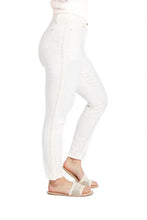 Load image into Gallery viewer, Judy Blue White Mid-Rise Braided Detail Relaxed Fit White Jeans - krisglamcloset