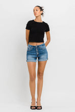 Load image into Gallery viewer, VERVET CORTNEY SUPER HIGH RISE BUTTON UP MOM SHORTS - krisglamcloset