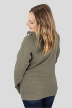 Load image into Gallery viewer, Michelle Mae Classic Funnel Neck Sweatshirt- Olive - krisglamcloset
