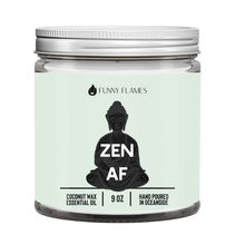 Load image into Gallery viewer, Zen Af (Green) relaxing and funny candle -9 oz - krisglamcloset