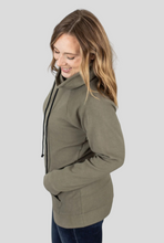 Load image into Gallery viewer, Michelle Mae Classic Funnel Neck Sweatshirt- Olive - krisglamcloset