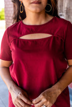 Load image into Gallery viewer, SIMPLICITY OF LIFE TOP, MAROON - krisglamcloset