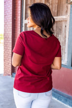 Load image into Gallery viewer, SIMPLICITY OF LIFE TOP, MAROON - krisglamcloset