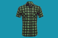 Load image into Gallery viewer, Men&#39;s Plaid Button Down Short Sleeved Shirt

