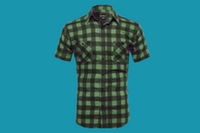 Load image into Gallery viewer, Men's Plaid Button Down Short Sleeved Shirt - krisglamcloset