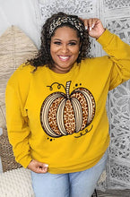 Load image into Gallery viewer, Sassy Autumn Leopard Pumpkin Sweatshirt - krisglamcloset