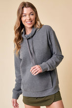 Load image into Gallery viewer, Charcoal Funnel Neck Pull Over - krisglamcloset