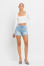 Load image into Gallery viewer, VERVET REBECCA HIGH RISE DOUBLE CUFFED BOYFRIEND SHORTS - krisglamcloset