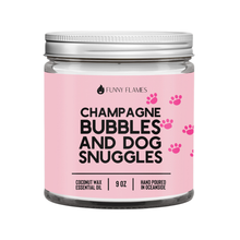 Load image into Gallery viewer, Champagne Bubbles, And Dog Snuggles- Funny Candle Gift - krisglamcloset