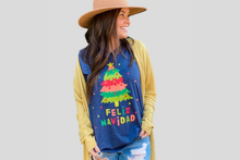 Load image into Gallery viewer, Feliz Navidad V-Neck T-Shirt - krisglamcloset