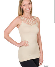 Load image into Gallery viewer, SEAMLESS TRIPLE CRISS-CROSS FRONT CAMI J - krisglamcloset