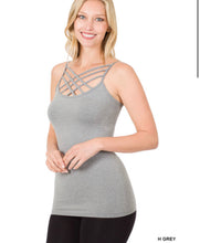 Load image into Gallery viewer, ZENANA SEAMLESS TRIPLE CRISS-CROSS FRONT CAMI J
