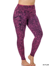 Load image into Gallery viewer, ZENANA MINERAL WASH WIDE WAISTBAND FULL LENGTH LEGGINGS
