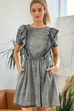 Load image into Gallery viewer, Ruffle Charm Denim Dress
