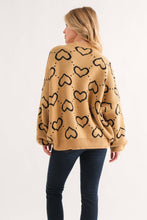 Load image into Gallery viewer, Heart Jacquard Oversized Sweater
