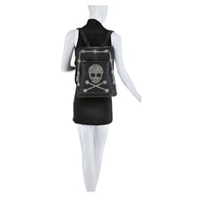 Load image into Gallery viewer, Rhinestone Skull and Crossed Bones Backpack
