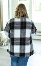 Load image into Gallery viewer, Michelle Mae Norah Plaid Shacket-Black and Micro Red Mix
