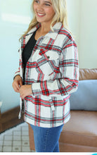 Load image into Gallery viewer, Michelle Mae Norah Plaid Shacket-Red and Grey
