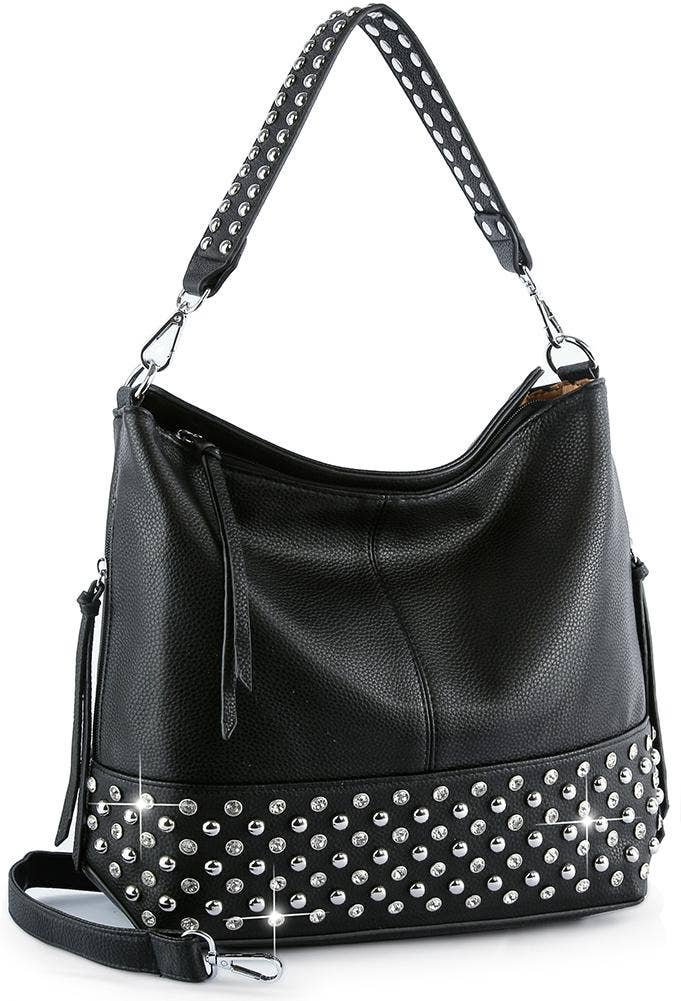 Studded Hobo Handbag