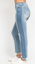 Load image into Gallery viewer, Judy Blue Vintage Wash Side Panel Detail with Fray Hem Slim
