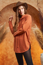 Load image into Gallery viewer, COWL NECK BUTTON TAB SLEEVE TUNIC:
