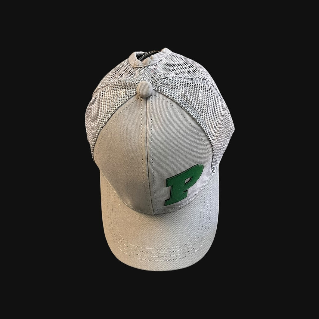 Governor Baseball Hat Grey ponytail back