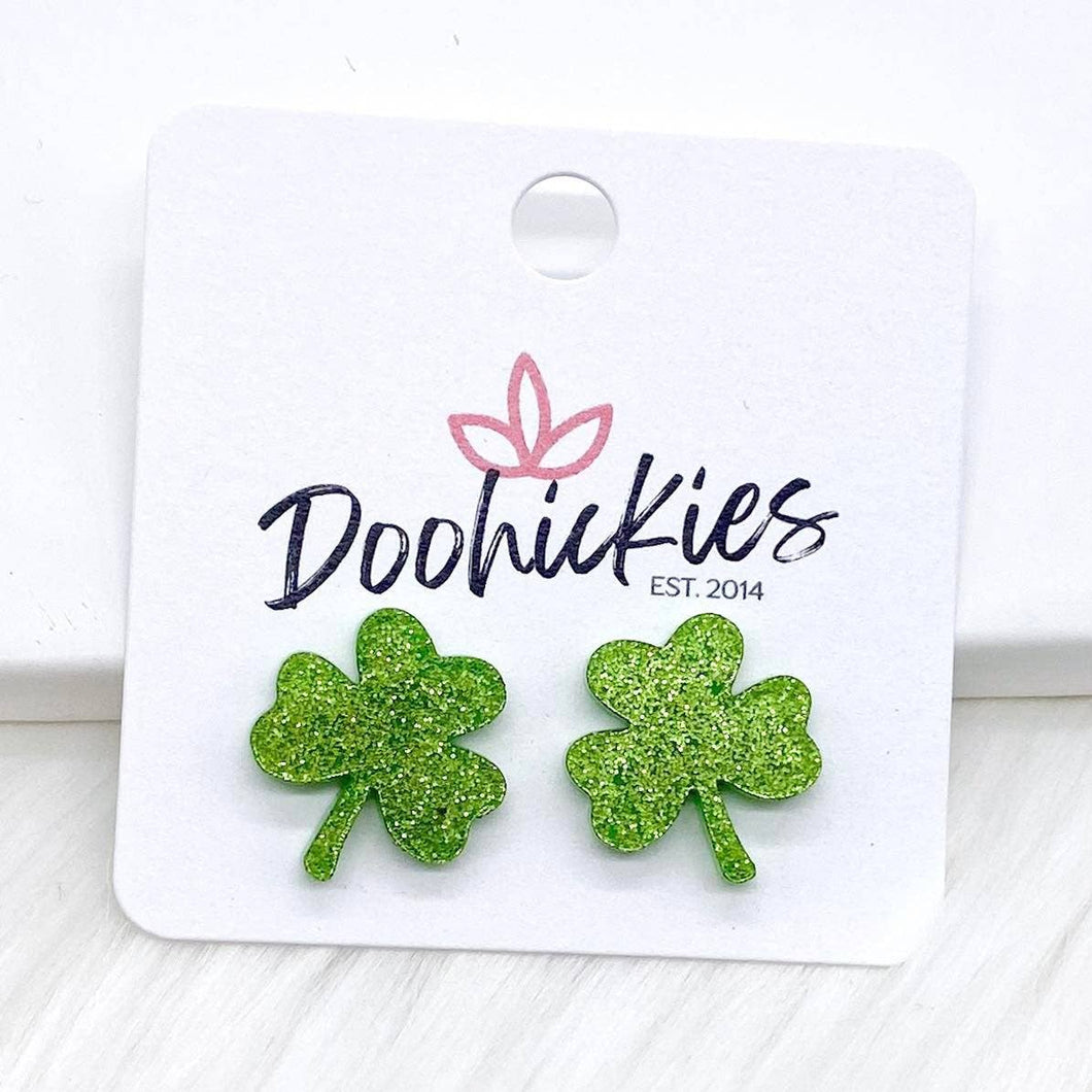 16mm Acrylic Clover Studs -Earrings