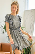 Load image into Gallery viewer, Ruffle Charm Denim Dress
