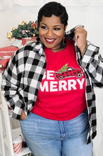 Load image into Gallery viewer, Be Merry Family Christmas T-Shirt

