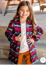 Load image into Gallery viewer, GIRLS FALL TRADITIONS AZTEC CARDIGAN
