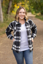 Load image into Gallery viewer, ONLINE ONLY Norah Plaid Shacket - Classic Black and White
