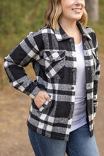 Load image into Gallery viewer, norah plaid black and white womens shacket
