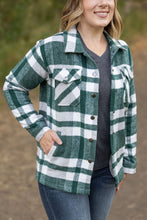 Load image into Gallery viewer, ONLINE ONLY  Norah Plaid Shacket - Classic Green and Grey Mix
