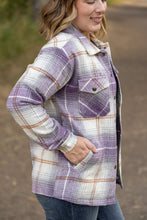 Load image into Gallery viewer, ONLINE ONLY  Norah Plaid Shacket - Purple and Gold
