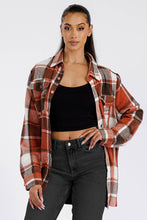 Load image into Gallery viewer, Boyfriend Oversized Soft Flannel Shacket Rust
