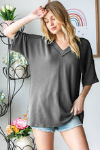 Load image into Gallery viewer, SHORT SLEEVE SOLID URBAN RIBBED TOP
